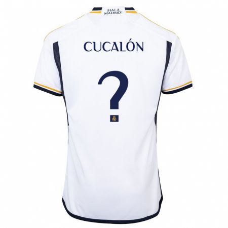 Kandiny Niño Camiseta Marc Cucalón #0 Blanco 1ª Equipación 2023/24 La Camisa Chile