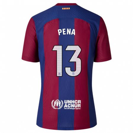 Kandiny Niño Camiseta Iñaki Peña #13 Rojo Azul 1ª Equipación 2023/24 La Camisa Chile