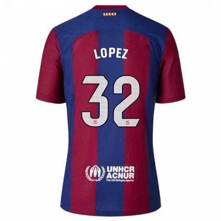 Kandiny Niño Camiseta Fermín López #32 Rojo Azul 1ª Equipación 2023/24 La Camisa Chile