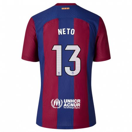 Kandiny Niño Camiseta Neto #13 Rojo Azul 1ª Equipación 2023/24 La Camisa Chile
