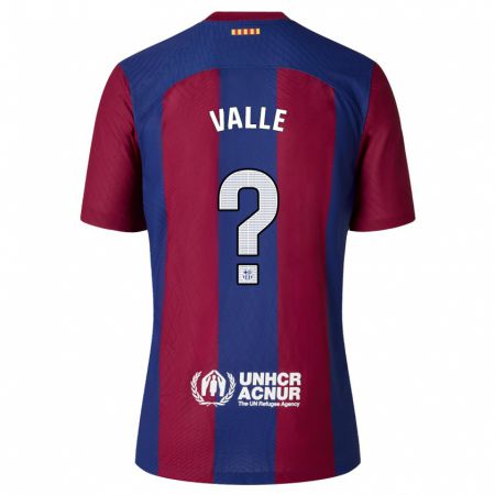 Kandiny Niño Camiseta Alex Valle #0 Rojo Azul 1ª Equipación 2023/24 La Camisa Chile
