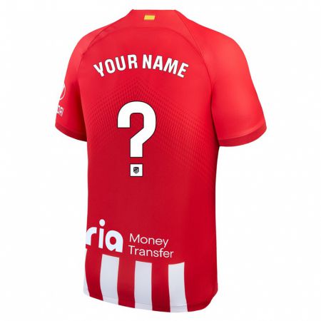 Kandiny Niño Camiseta Su Nombre #0 Rojo Blanco 1ª Equipación 2023/24 La Camisa Chile