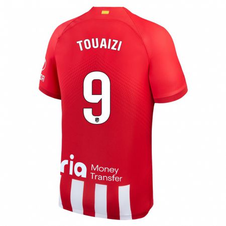 Kandiny Niño Camiseta Nabil Touaizi #9 Rojo Blanco 1ª Equipación 2023/24 La Camisa Chile