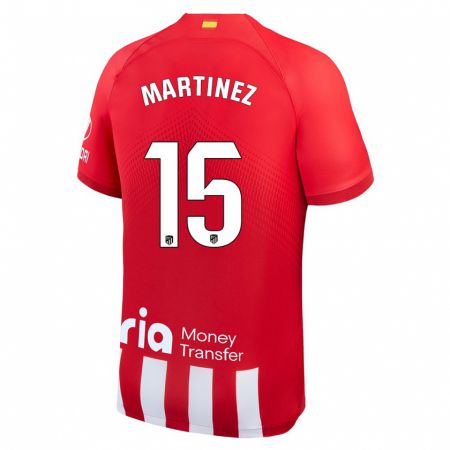 Kandiny Niño Camiseta Daniel Martinez #15 Rojo Blanco 1ª Equipación 2023/24 La Camisa Chile