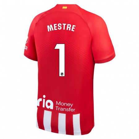 Kandiny Niño Camiseta Sergio Mestre #1 Rojo Blanco 1ª Equipación 2023/24 La Camisa Chile
