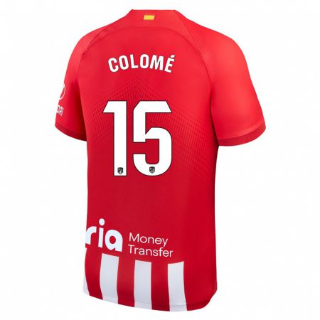 Kandiny Niño Camiseta Jan Colomé #15 Rojo Blanco 1ª Equipación 2023/24 La Camisa Chile