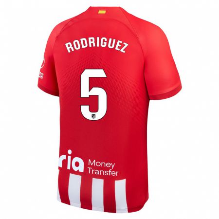 Kandiny Niño Camiseta Cinta Rodriguez #5 Rojo Blanco 1ª Equipación 2023/24 La Camisa Chile