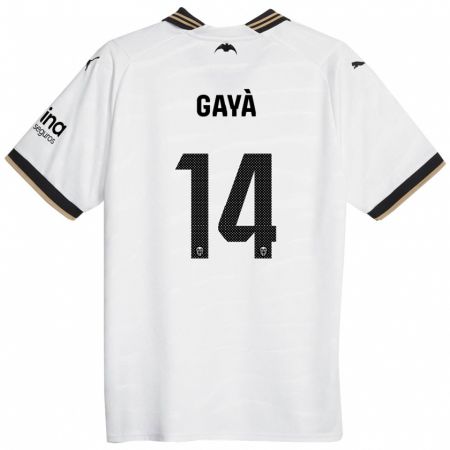 Kandiny Niño Camiseta José Gayà #14 Blanco 1ª Equipación 2023/24 La Camisa Chile