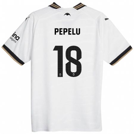 Kandiny Niño Camiseta Pepelu #18 Blanco 1ª Equipación 2023/24 La Camisa Chile