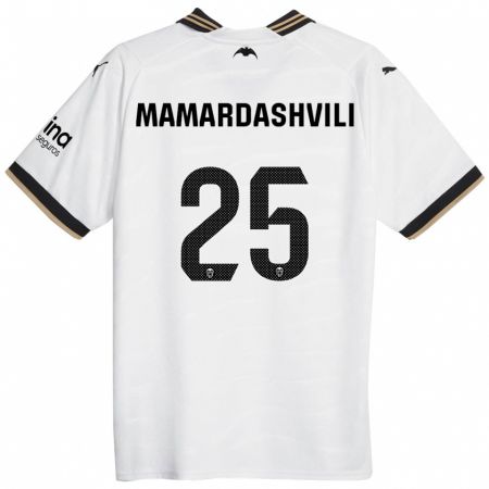 Kandiny Niño Camiseta Giorgi Mamardashvili #25 Blanco 1ª Equipación 2023/24 La Camisa Chile