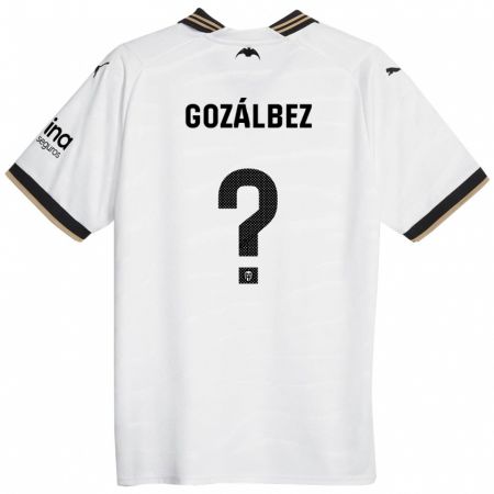 Kandiny Niño Camiseta Pablo Gozálbez #0 Blanco 1ª Equipación 2023/24 La Camisa Chile