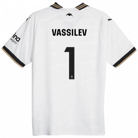 Kandiny Niño Camiseta David Vassilev #1 Blanco 1ª Equipación 2023/24 La Camisa Chile