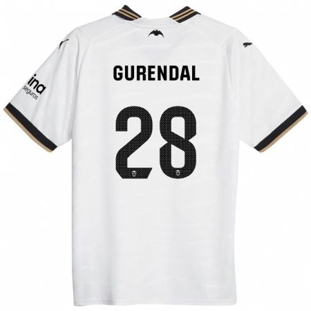 Kandiny Niño Camiseta Alexander Gurendal #28 Blanco 1ª Equipación 2023/24 La Camisa Chile