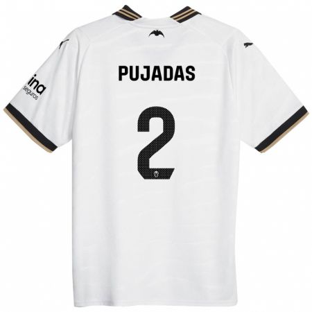 Kandiny Niño Camiseta Berta Pujadas #2 Blanco 1ª Equipación 2023/24 La Camisa Chile
