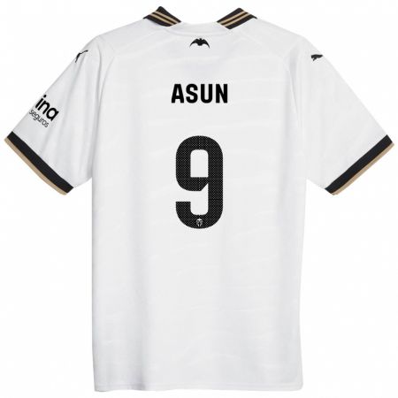 Kandiny Niño Camiseta Asun #9 Blanco 1ª Equipación 2023/24 La Camisa Chile
