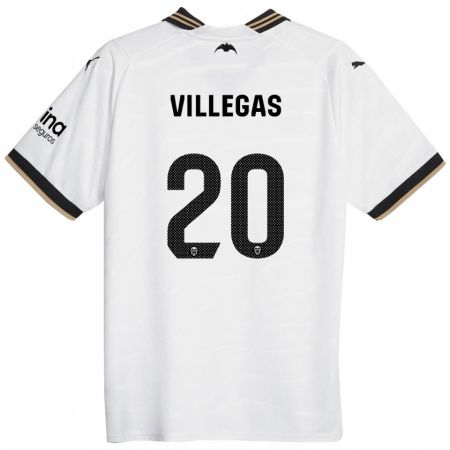Kandiny Niño Camiseta Noelia Villegas #20 Blanco 1ª Equipación 2023/24 La Camisa Chile