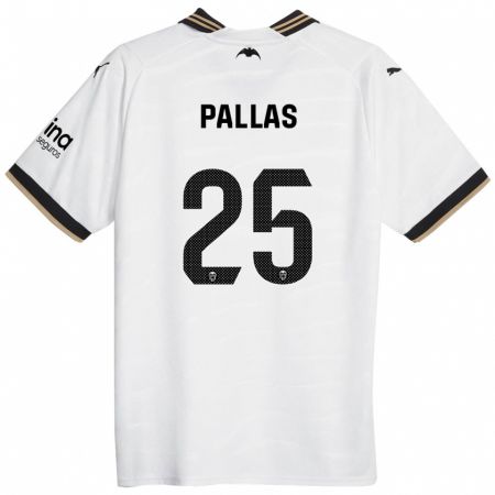 Kandiny Niño Camiseta Nerea Pallas #25 Blanco 1ª Equipación 2023/24 La Camisa Chile