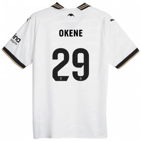Kandiny Niño Camiseta Andrea Okene #29 Blanco 1ª Equipación 2023/24 La Camisa Chile