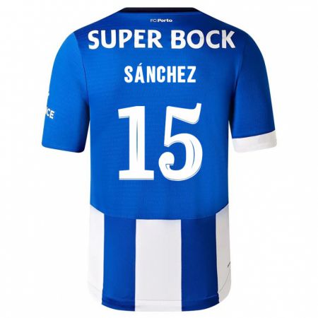 Kandiny Niño Camiseta Jorge Sánchez #15 Azul Blanco 1ª Equipación 2023/24 La Camisa Chile