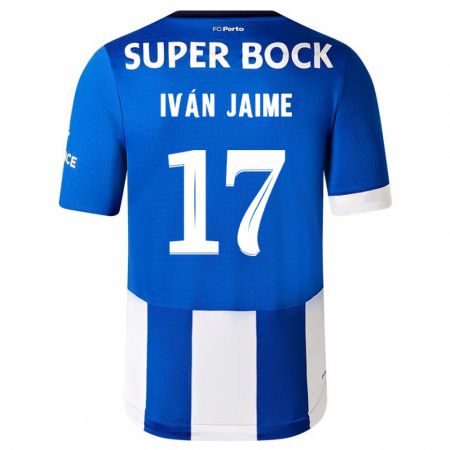 Kandiny Niño Camiseta Iván Jaime #17 Azul Blanco 1ª Equipación 2023/24 La Camisa Chile