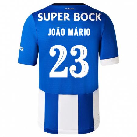 Kandiny Niño Camiseta João Mário #23 Azul Blanco 1ª Equipación 2023/24 La Camisa Chile