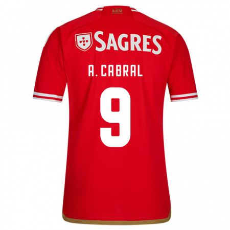 Kandiny Niño Camiseta Arthur Cabral #9 Rojo 1ª Equipación 2023/24 La Camisa Chile
