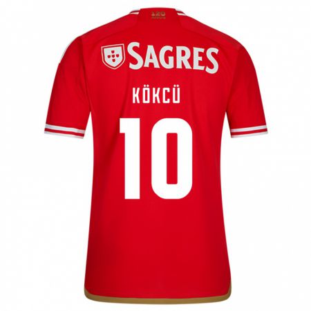 Kandiny Niño Camiseta Orkun Kökcü #10 Rojo 1ª Equipación 2023/24 La Camisa Chile