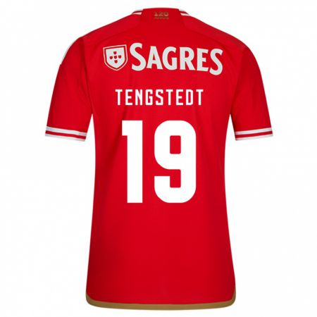 Kandiny Niño Camiseta Casper Tengstedt #19 Rojo 1ª Equipación 2023/24 La Camisa Chile
