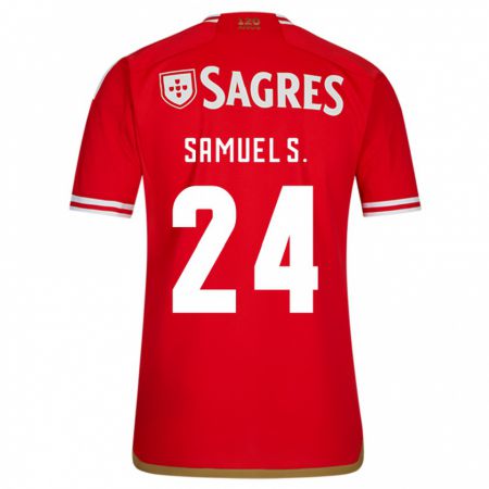 Kandiny Niño Camiseta Samuel Soares #24 Rojo 1ª Equipación 2023/24 La Camisa Chile