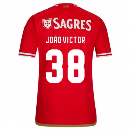 Kandiny Niño Camiseta João Victor #38 Rojo 1ª Equipación 2023/24 La Camisa Chile
