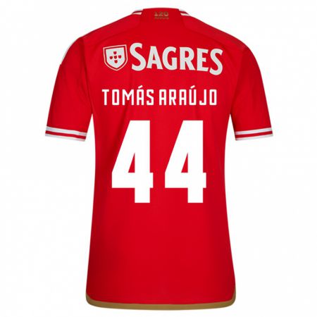 Kandiny Niño Camiseta Tomás Araújo #44 Rojo 1ª Equipación 2023/24 La Camisa Chile