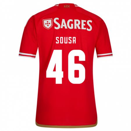 Kandiny Niño Camiseta Gerson Sousa #46 Rojo 1ª Equipación 2023/24 La Camisa Chile