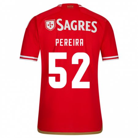 Kandiny Niño Camiseta Henrique Pereira #52 Rojo 1ª Equipación 2023/24 La Camisa Chile
