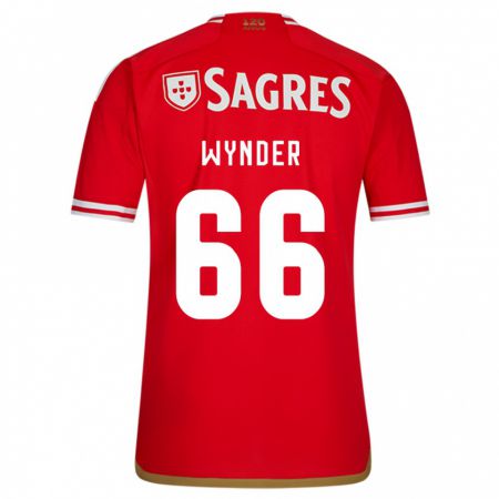 Kandiny Niño Camiseta Joshua Wynder #66 Rojo 1ª Equipación 2023/24 La Camisa Chile