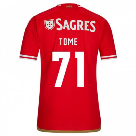 Kandiny Niño Camiseta João Tomé #71 Rojo 1ª Equipación 2023/24 La Camisa Chile