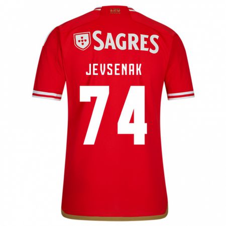 Kandiny Niño Camiseta Zan Jevsenak #74 Rojo 1ª Equipación 2023/24 La Camisa Chile