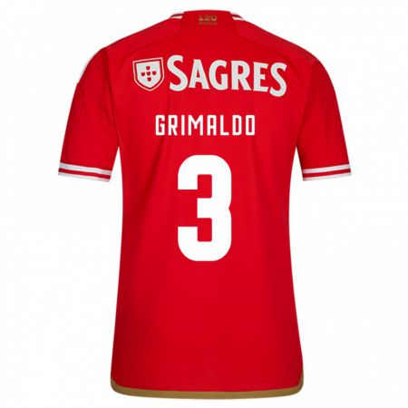 Kandiny Niño Camiseta Alejandro Grimaldo #3 Rojo 1ª Equipación 2023/24 La Camisa Chile