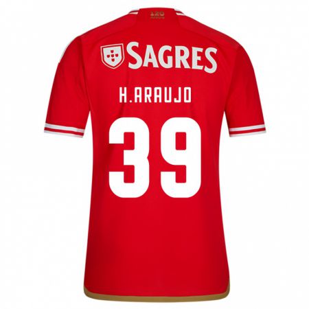 Kandiny Niño Camiseta Henrique Araujo #39 Rojo 1ª Equipación 2023/24 La Camisa Chile