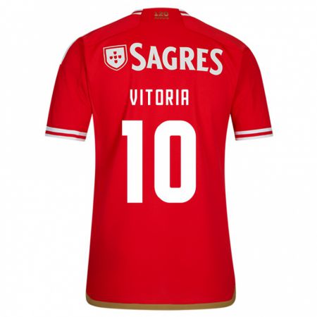 Kandiny Niño Camiseta Ana Vitoria #10 Rojo 1ª Equipación 2023/24 La Camisa Chile
