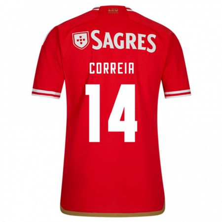 Kandiny Niño Camiseta Carolina Correia #14 Rojo 1ª Equipación 2023/24 La Camisa Chile