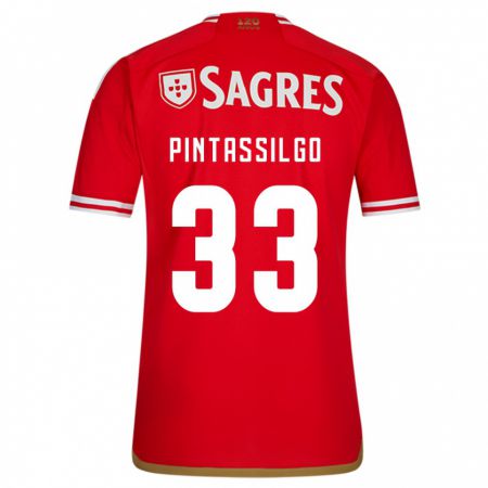 Kandiny Niño Camiseta Lara Pintassilgo #33 Rojo 1ª Equipación 2023/24 La Camisa Chile