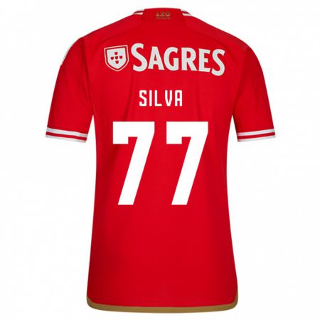 Kandiny Niño Camiseta Jessica Silva #77 Rojo 1ª Equipación 2023/24 La Camisa Chile