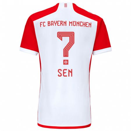 Kandiny Niño Camiseta Salih Sen #0 Rojo Blanco 1ª Equipación 2023/24 La Camisa Chile