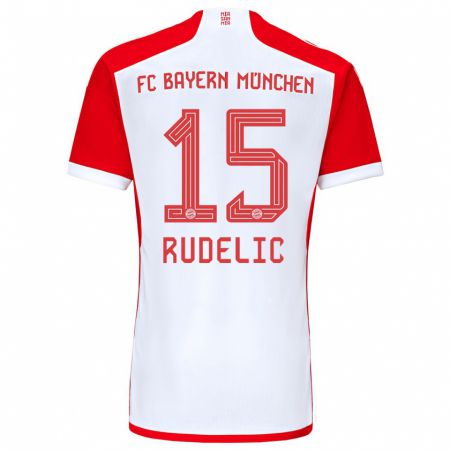 Kandiny Niño Camiseta Ivana Rudelic #15 Rojo Blanco 1ª Equipación 2023/24 La Camisa Chile