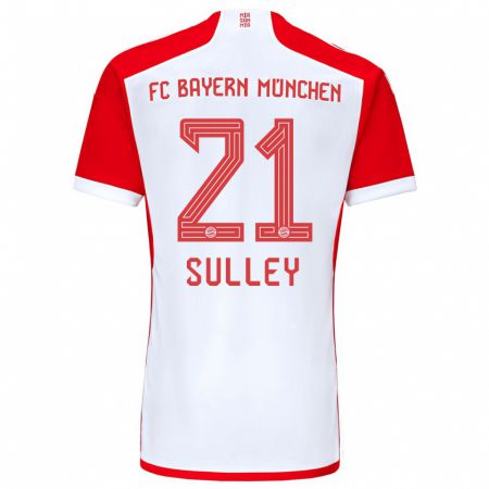 Kandiny Niño Camiseta Williams Baffour Sulley #21 Rojo Blanco 1ª Equipación 2023/24 La Camisa Chile