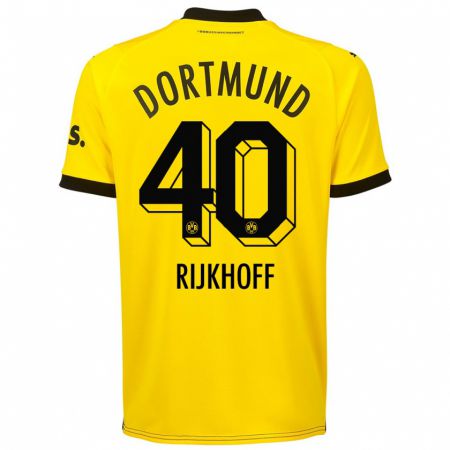 Kandiny Niño Camiseta Julian Rijkhoff #40 Amarillo 1ª Equipación 2023/24 La Camisa Chile