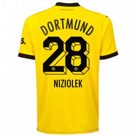 Kandiny Niño Camiseta Alex Niziolek #28 Amarillo 1ª Equipación 2023/24 La Camisa Chile
