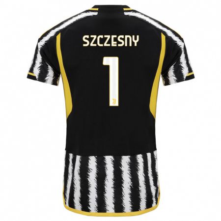 Kandiny Niño Camiseta Wojciech Szczesny #1 Blanco Negro 1ª Equipación 2023/24 La Camisa Chile