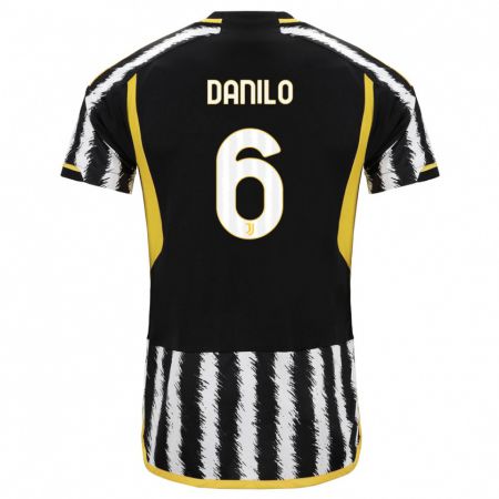 Kandiny Niño Camiseta Danilo #6 Blanco Negro 1ª Equipación 2023/24 La Camisa Chile