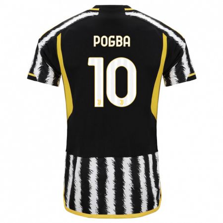 Kandiny Niño Camiseta Paul Pogba #10 Blanco Negro 1ª Equipación 2023/24 La Camisa Chile